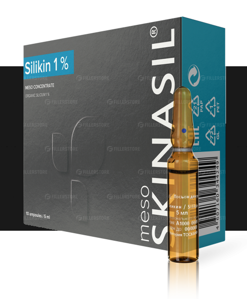 Мезопрепарат для тела Skinasil Silikin 1.0%, 10ампx5мл (Скинасил Силикин 1.0%)