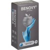 Перчатки Benovy Nitrile нитриловые смотр., голубые, L, 50 пар в блоке (Бинови)