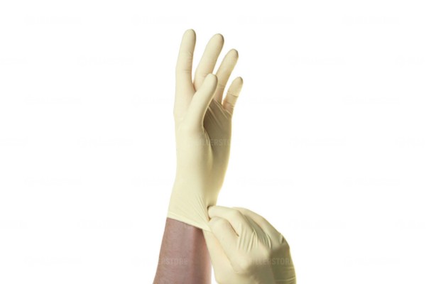 Перчатки хирургические SFM латексные анатомические стерильные неопудренные (без валика), бежевые, р. 6, 50 пар в блоке