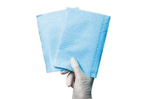 Салфетки 3-х слойные ламинированные Medicosm голубые, 33x45см, 500 шт в упаковке (Медикосм)