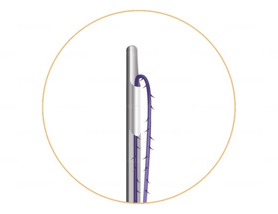 Мезонити Honey Derma Thread PDO COG FOR NOSE L cannula FG type 19Gx50mm - 50mm (Хани Дерма Фред)
