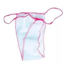 Трусики женские "Tanga", одноразовые, для процедур, белые, 25 шт. в пакете.
