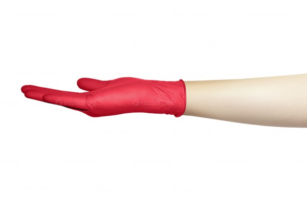 Перчатки MediOk Nitrile нитриловые неопудренные, красные, р. XL, 50 пар в блоке (МедиОк)