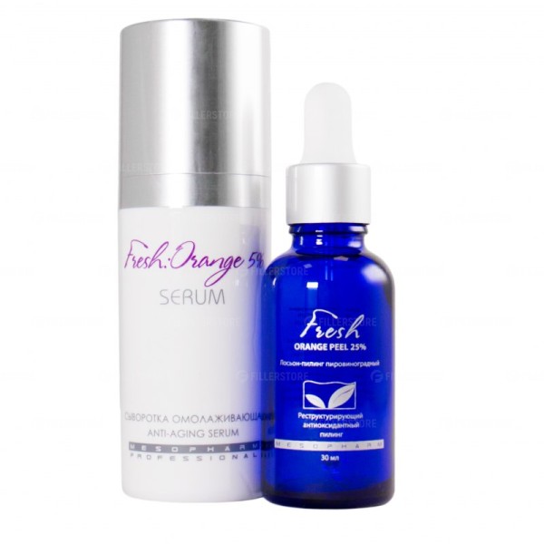 НАБОР средств Mesopharm FRESH:ORANGE PEEL 25% 30мл+FRESH:ORANGE SERUM 5% 30мл (Мезофарм)