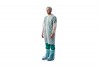 Халат процедурный Medicosm на липучке, рукава на резинках, белый, 110см, 25г/м2, 10 шт в упаковке (Медикосм)