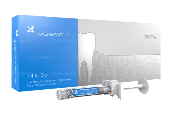 Филлер для стоматологии Dental HyalRepair 02, 1x0.5мл (Дентал Гиалрипайер-02)