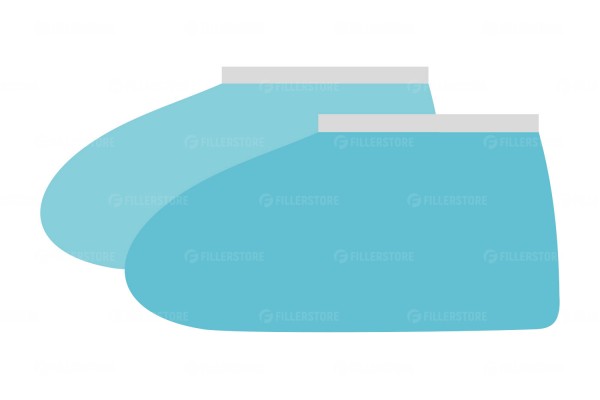 Бахилы низкие Gexa голубые, пл.25, 40 пар в упаковке (Гекса)