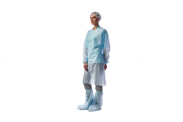 Халат хирургический Medicosm рукава на резинках, голубой, 110см, 25г/м2, 10 шт в упаковке (Медикосм)