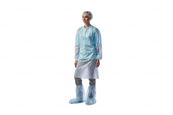 Халат хирургический Medicosm рукава на манжетах, голубой, 110см, 25г/м2, 10 шт в упаковке (Медикосм)