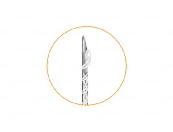 Мезонити Honey Derma Thread PLACL Double screw Duo Normal Spiral 25Gx38mm - 60mm (Хани Дерма Фред)