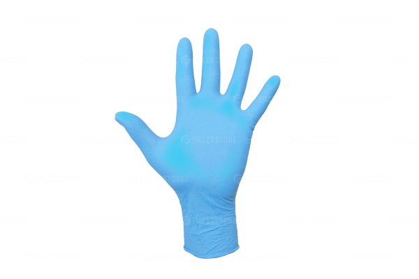 Перчатки Nitrile нитриловые голубые, р. M, 50 пар в блоке (Нитрил)