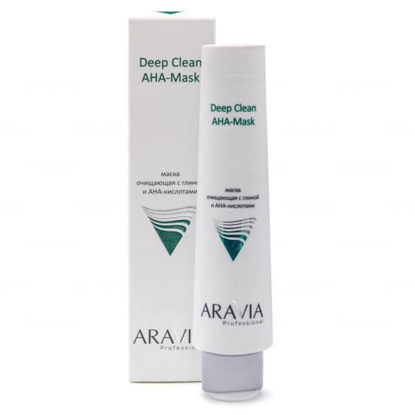 ARAVIA Professional Маска очищающая с глиной и AHA-кислотами для лица Deep Clean AHA-Mask, 100 м