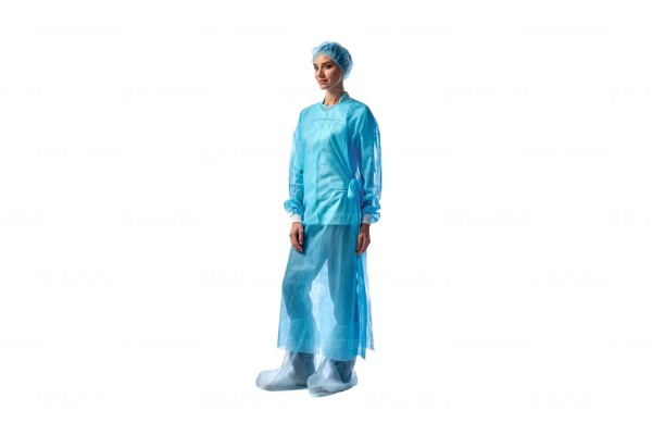 Халат хирургический Medicosm "Евростандарт" голубой, 140см, 25гр/кв.м., 10 шт в упаковке (Медикосм)