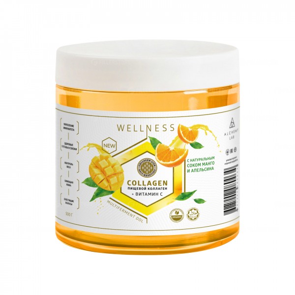 Биокомплекс COLLAGEN LIVE WELLNESS манго и апельсин 0,5 кг