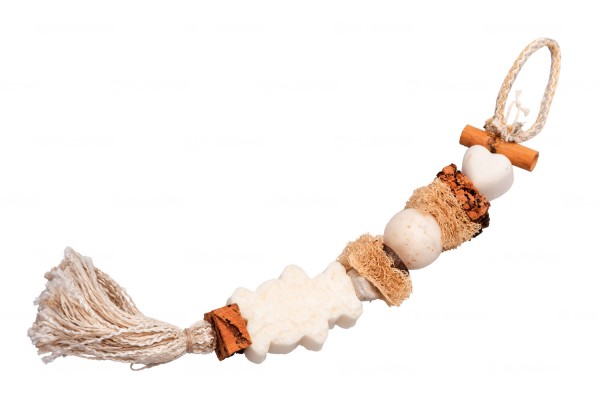 Декоративная косичка из мыла с цветком хлопка "Мишки" La Savonnerie de Nyons