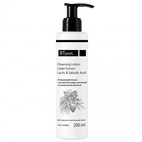 Очищающий лосьон Cleansing Lotion Cedar Extract Lactic&Salicylic Acid Btpeel 200мл (БТпил)