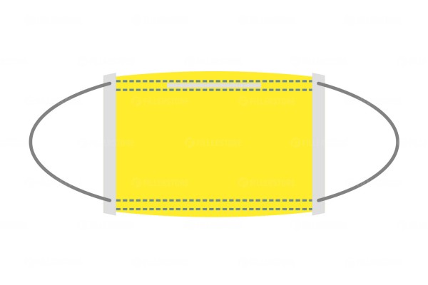 Маска медицинская 3-х слойная Gexa на резинке жёлтая 100шт в уп. (Гекса)